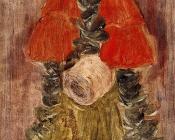 莫里斯 巴西 加斯特 : Lady with Red Cape and Muff